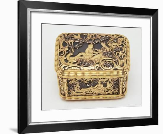 Gold and Pietre Dure Snuffbox-null-Framed Giclee Print