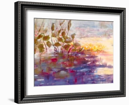 Gold And Pink Reflections-Mary Smith-Framed Giclee Print