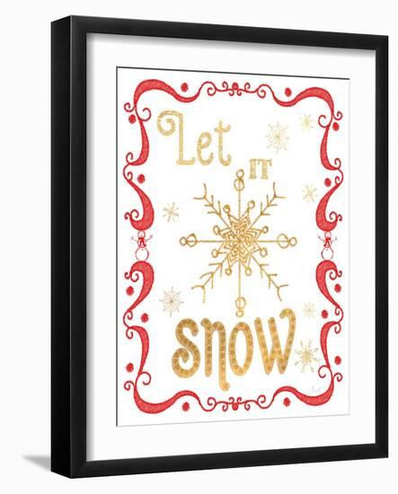 Gold and Red Christmas I-Andi Metz-Framed Art Print