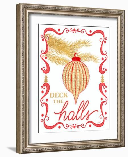 Gold and Red Christmas II-Andi Metz-Framed Art Print