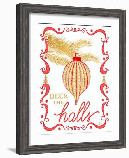 Gold and Red Christmas II-Andi Metz-Framed Art Print