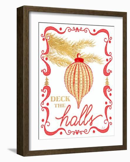 Gold and Red Christmas II-Andi Metz-Framed Art Print