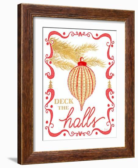 Gold and Red Christmas II-Andi Metz-Framed Art Print