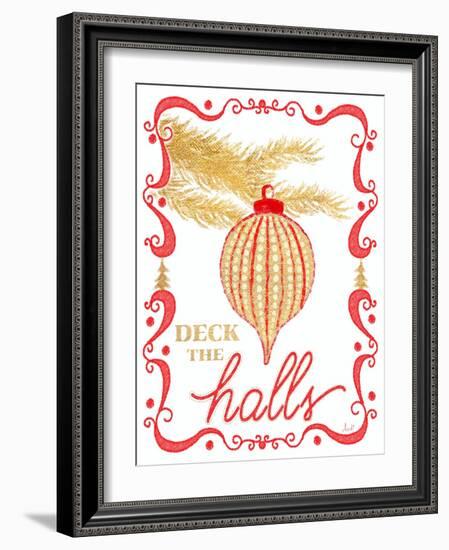 Gold and Red Christmas II-Andi Metz-Framed Art Print