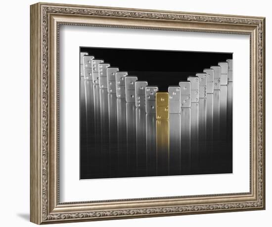 Gold and silver dominoes-null-Framed Photographic Print