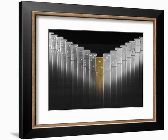 Gold and silver dominoes-null-Framed Photographic Print