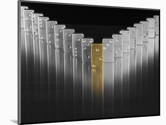 Gold and silver dominoes-null-Mounted Photographic Print