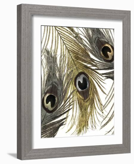 Gold and Silver Feathers I-Sophie 6-Framed Art Print