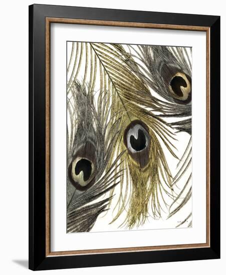 Gold and Silver Feathers I-Sophie 6-Framed Art Print