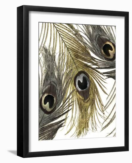 Gold and Silver Feathers I-Sophie 6-Framed Art Print