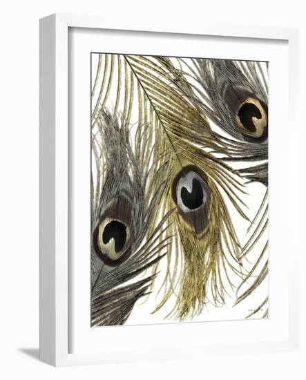 Gold and Silver Feathers I-Sophie 6-Framed Art Print