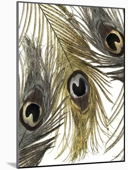 Gold and Silver Feathers I-Sophie 6-Mounted Art Print