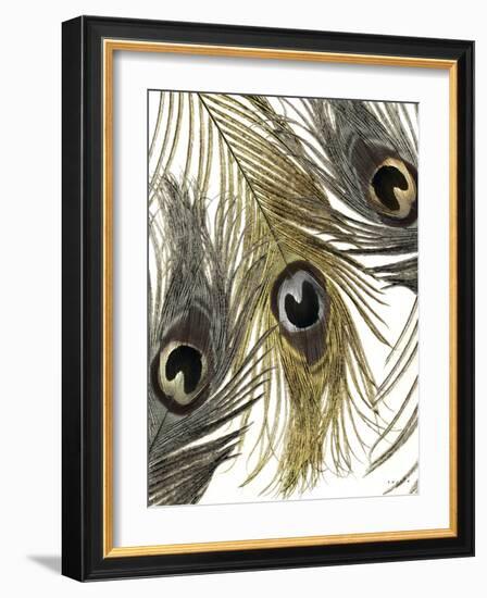 Gold and Silver Feathers I-Sophie 6-Framed Art Print