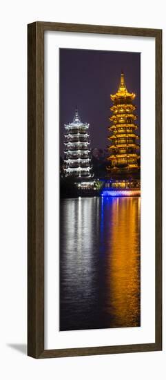 Gold and Silver Pagoda Evening Light, Guilin, China-Darrell Gulin-Framed Photographic Print