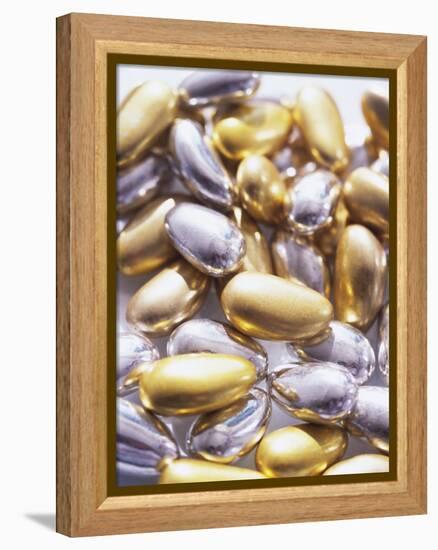 Gold and Silver Sugared Almonds-Michelle Garrett-Framed Premier Image Canvas