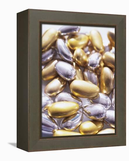 Gold and Silver Sugared Almonds-Michelle Garrett-Framed Premier Image Canvas