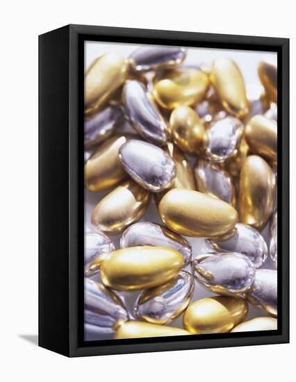 Gold and Silver Sugared Almonds-Michelle Garrett-Framed Premier Image Canvas