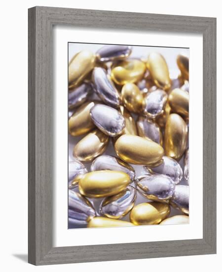 Gold and Silver Sugared Almonds-Michelle Garrett-Framed Photographic Print