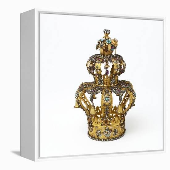 Gold and Silver Torah Crown-null-Framed Premier Image Canvas