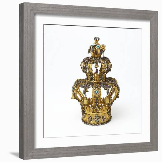 Gold and Silver Torah Crown-null-Framed Photographic Print