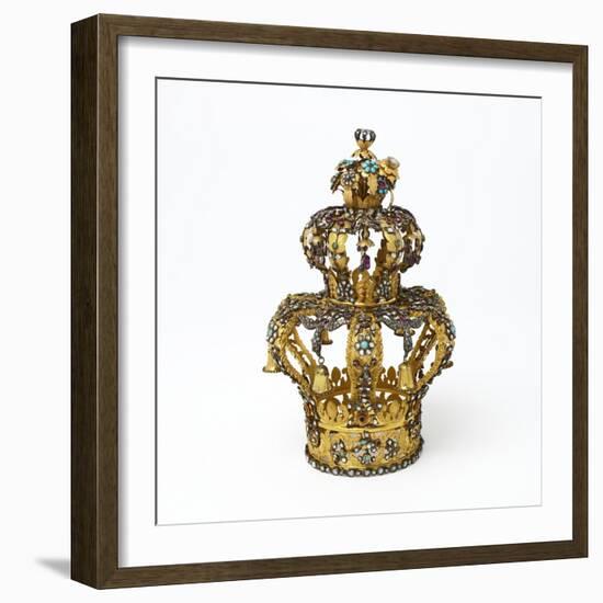 Gold and Silver Torah Crown-null-Framed Photographic Print