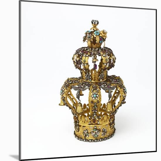 Gold and Silver Torah Crown-null-Mounted Photographic Print