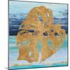 Gold and Teal Leaf Palm II-Patricia Pinto-Mounted Art Print