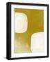Gold and White-Linda Woods-Framed Art Print