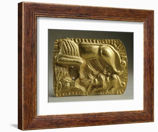 Gold Armour Stud Decorated with Animal Figures-null-Framed Giclee Print