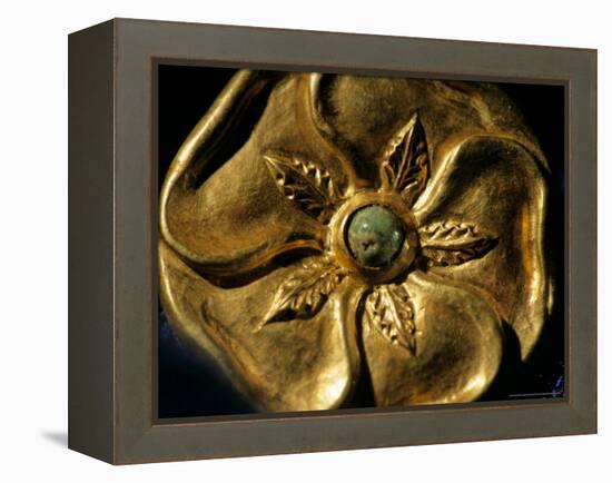 Gold Artifact from Tillya Tepe, Elements of Greek, Indian, Asian culture-Kenneth Garrett-Framed Premier Image Canvas