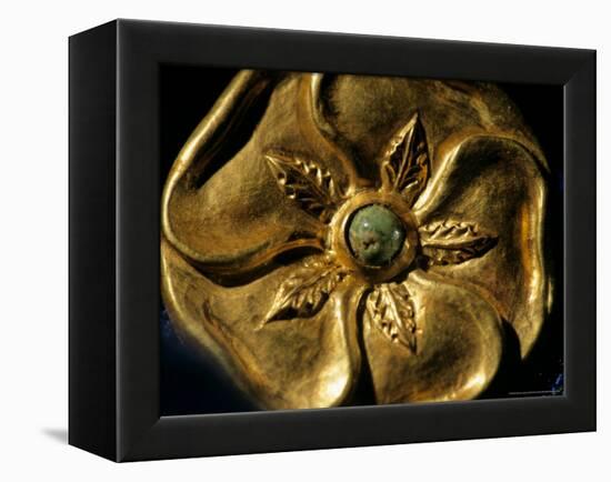 Gold Artifact from Tillya Tepe, Elements of Greek, Indian, Asian culture-Kenneth Garrett-Framed Premier Image Canvas