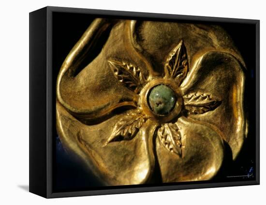 Gold Artifact from Tillya Tepe, Elements of Greek, Indian, Asian culture-Kenneth Garrett-Framed Premier Image Canvas