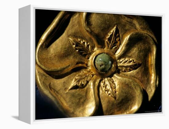 Gold Artifact from Tillya Tepe, Elements of Greek, Indian, Asian culture-Kenneth Garrett-Framed Premier Image Canvas