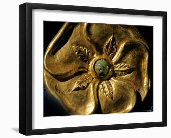 Gold Artifact from Tillya Tepe, Elements of Greek, Indian, Asian culture-Kenneth Garrett-Framed Photographic Print