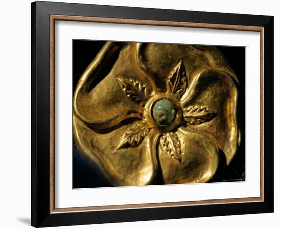 Gold Artifact from Tillya Tepe, Elements of Greek, Indian, Asian culture-Kenneth Garrett-Framed Photographic Print