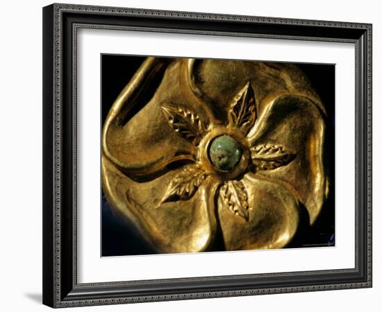 Gold Artifact from Tillya Tepe, Elements of Greek, Indian, Asian culture-Kenneth Garrett-Framed Photographic Print