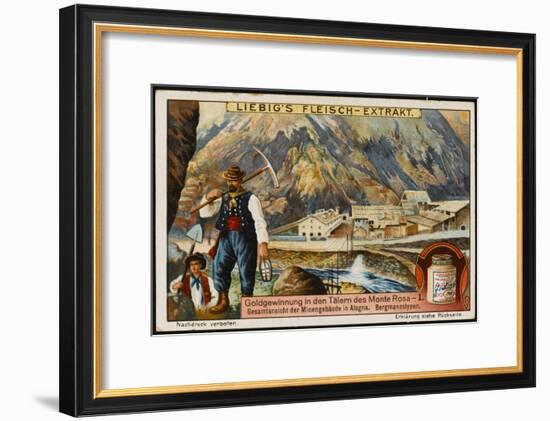 Gold at Monte Rosa-null-Framed Art Print