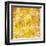 Gold Background with White Floral-Bee Sturgis-Framed Art Print