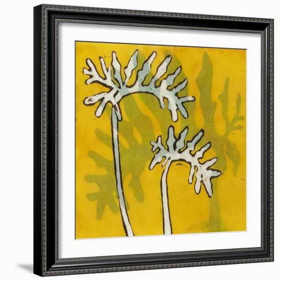 Gold Batik Botanical V-Andrea Davis-Framed Art Print