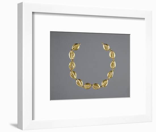 Gold Beads in the Shape of Cowrie Shells-null-Framed Photographic Print