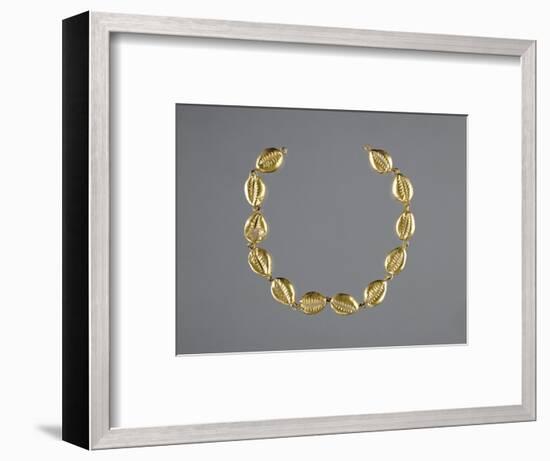 Gold Beads in the Shape of Cowrie Shells-null-Framed Photographic Print