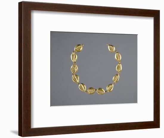 Gold Beads in the Shape of Cowrie Shells-null-Framed Photographic Print