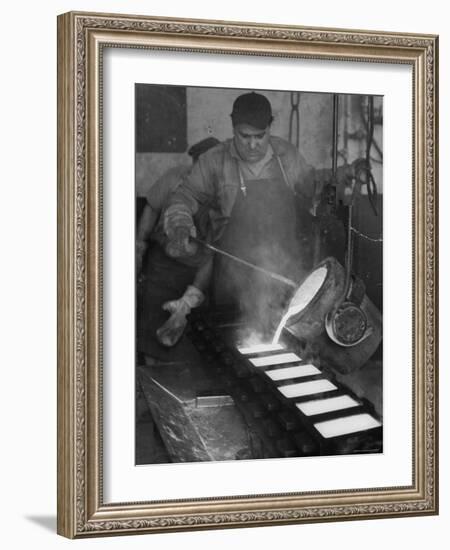 Gold Being Melted and Made Into Gold Bricks at US Mint-Al Fenn-Framed Photographic Print