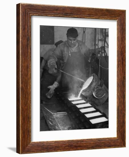 Gold Being Melted and Made Into Gold Bricks at US Mint-Al Fenn-Framed Photographic Print