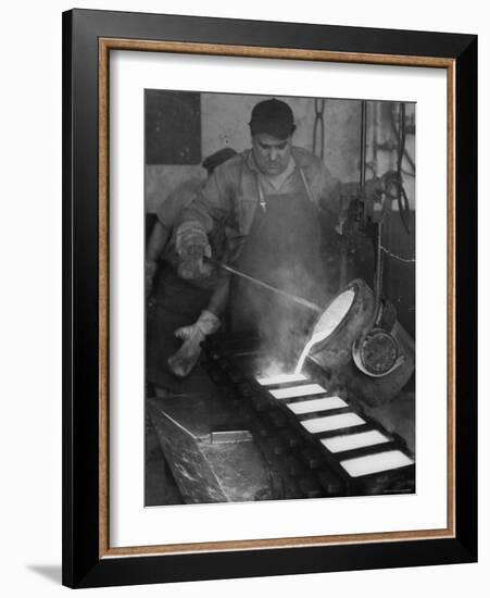 Gold Being Melted and Made Into Gold Bricks at US Mint-Al Fenn-Framed Photographic Print