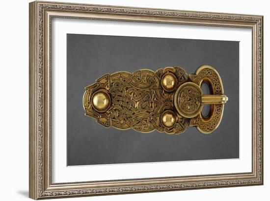 Gold Belt Buckle Fom the Ship-Burial at Sutton Hoo, Suffolk, Early 7th Century-null-Framed Giclee Print