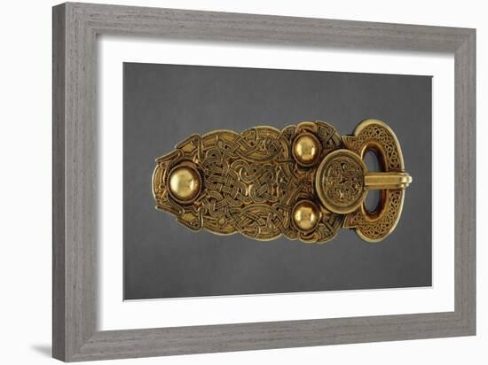 Gold Belt Buckle Fom the Ship-Burial at Sutton Hoo, Suffolk, Early 7th Century-null-Framed Giclee Print