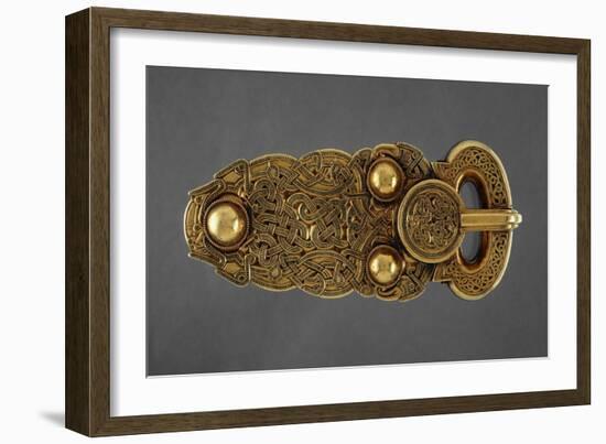 Gold Belt Buckle Fom the Ship-Burial at Sutton Hoo, Suffolk, Early 7th Century-null-Framed Giclee Print