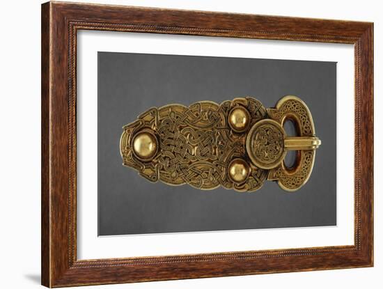 Gold Belt Buckle Fom the Ship-Burial at Sutton Hoo, Suffolk, Early 7th Century-null-Framed Giclee Print