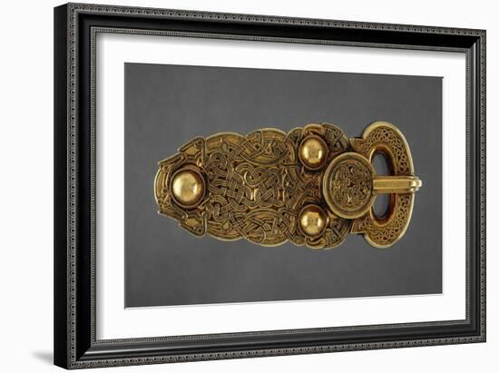 Gold Belt Buckle Fom the Ship-Burial at Sutton Hoo, Suffolk, Early 7th Century-null-Framed Giclee Print